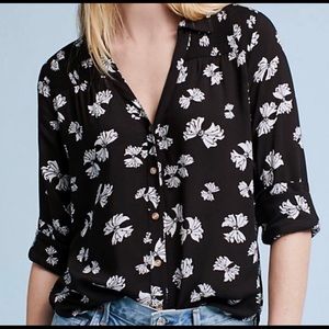 Maeve Emory Button Down Black Bow Motif 10